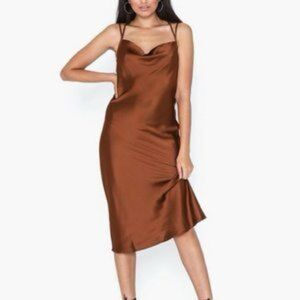 Jacqueline De Young Satin Midi Slip Dress